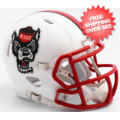 Helmets, Mini Helmets: North Carolina State Wolfpack NCAA Mini Speed Football Helmet <i>White Tuff...