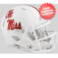 Helmets, Mini Helmets: Mississippi (Ole Miss) Rebels NCAA Mini Speed Football Helmet <i>Gloss Whit...