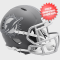 Helmets, Mini Helmets: Miami Dolphins NFL Mini Speed Football Helmet <B>SLATE</B>