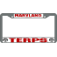 Maryland Terrapins License Plate Frame Chrome