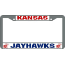 Kansas Jayhawks License Plate Frame Chrome