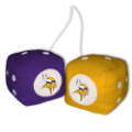 Car Accessories, Detailing: Minnesota Vikings Fuzzy Dice