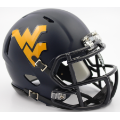 Helmets, Mini Helmets: West Virginia Mountaineers NCAA Mini Speed Football Helmet <i>Satin Navy</i...