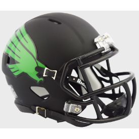 North Texas Mean Green NCAA Mini Speed Football Helmet <i>Matte Black</i>