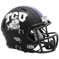 Helmets, Mini Helmets: TCU Horned Frogs NCAA Mini Speed Football Helmet <i>Matte Black</i>