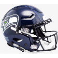 Helmets, Full Size Helmet: Seattle Seahawks SpeedFlex Football Helmet <B>Matte Navy</B>