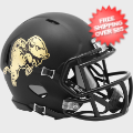 Helmets, Mini Helmets: Colorado Buffaloes NCAA Mini Speed Football Helmet <B>Chrome Buffalo</B>