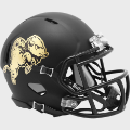 Helmets, Mini Helmets: Colorado Buffaloes NCAA Mini Speed Football Helmet <B>Chrome Buffalo</B>