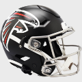 Helmets, Full Size Helmet: Atlanta Falcons SpeedFlex Football Helmet <B>Satin Nickel Mask</B>