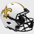 Helmets, Full Size Helmet: New Orleans Saints Speed Replica Football Helmet <B>LUNAR SALE</B>