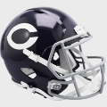 Helmets, Full Size Helmet: Chicago Bears 1962 to 1973 Speed Replica Throwback Helmet