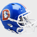 Helmets, Full Size Helmet: Denver Broncos 1975 to 1996 Speed Replica Throwback Helmet