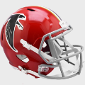 Helmets, Full Size Helmet: Atlanta Falcons 1966 to 1969 Speed Replica Throwback Helmet