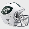 Helmets, Full Size Helmet: New York Jets 1965 to 1977 Speed Replica Throwback Helmet