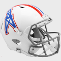 Helmets, Full Size Helmet: Houston Oilers 1975 to 1980 Speed Replica Throwback Helmet