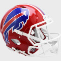 Helmets, Full Size Helmet: Buffalo Bills 1987 to 2001 Speed Throwback Football Helmet