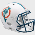 Helmets, Full Size Helmet: Miami Dolphins 1980 to 1996 Speed Throwback Football Helmet