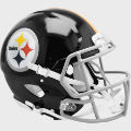 Helmets, Full Size Helmet: Pittsburgh Steelers 1963 to 1976 Speed Throwback Football Helmet