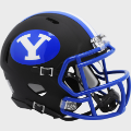 Helmets, Mini Helmets: Brigham Young Cougars NCAA Mini Speed Football Helmet <i>Matte Black</i>