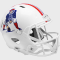 Helmets, Full Size Helmet: New England Patriots 1982 to 1989 Speed Replica Throwback Helmet