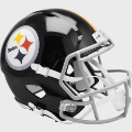 Helmets, Full Size Helmet: Pittsburgh Steelers 1963 to 1976 Speed Replica Throwback Helmet