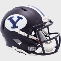 Helmets, Mini Helmets: Brigham Young Cougars NCAA Mini Speed Football Helmet <i>Satin Navy</i>