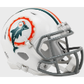 Helmets, Mini Helmets: Miami Dolphins 1972 Riddell Mini Speed Throwback Helmet