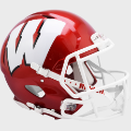 Helmets, Full Size Helmet: Wisconsin Badgers Speed Football Helmet <B>FLASH SALE</B>