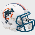 Helmets, Mini Helmets: Miami Dolphins 1997 to 2012 Riddell Mini Speed Throwback Helmet