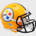 Helmets, Mini Helmets: Pittsburgh Steelers 1962 Riddell Mini Speed Throwback Helmet 75th Anniversa...