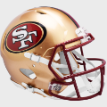 Helmets, Full Size Helmet: San Francisco 49ers 1996 to 2008 Speed Throwback Football Helmet