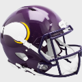 Helmets, Full Size Helmet: Minnesota Vikings 1983 to 2001 Speed Throwback Football Helmet