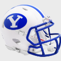 Helmets, Mini Helmets: Brigham Young Cougars NCAA Mini Speed Football Helmet <i>White</i>