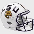 Helmets, Full Size Helmet: LSU Tigers Speed Football Helmet <i>White</i>