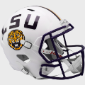 Helmets, Full Size Helmet: LSU Tigers Speed Replica Football Helmet <i>White</i>