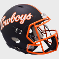 Helmets, Full Size Helmet: Oklahoma State Cowboys Speed Replica Football Helmet <i>Matte Black</i>