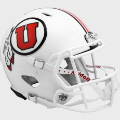 Helmets, Full Size Helmet: Utah Utes Speed Football Helmet <i>White</i>