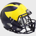 Helmets, Full Size Helmet: Michigan Wolverines Speed Football Helmet <B>Painted Wings</B>