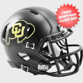 Helmets, Mini Helmets: Colorado Buffaloes NCAA Mini Speed Football Helmet <i>Matte Black</i>