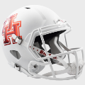 Helmets, Full Size Helmet: Houston Cougars Speed Replica Football Helmet <B>Matte w/Chrome Decal</B>