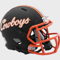 Helmets, Mini Helmets: Oklahoma State Cowboys NCAA Mini Speed Football Helmet <i>Matte Black</i>