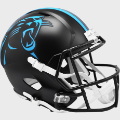 Helmets, Full Size Helmet: Carolina Panthers Speed Replica Football Helmet <i>2022 Alternate On-Field<...