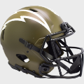 Helmets, Full Size Helmet: Los Angeles Chargers Speed Football Helmet <B>SALUTE TO SERVICE SALE</B>