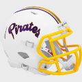 Helmets, Mini Helmets: East Carolina Pirates NCAA Mini Speed Football Helmet <B>Matte White</B>