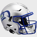 Helmets, Full Size Helmet: Seattle Seahawks 1983 to 2001 SpeedFlex Throwback Football Helmet