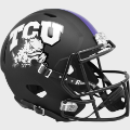 Helmets, Full Size Helmet: TCU Horned Frogs Speed Replica Football Helmet <B>Matte Black</B>