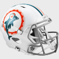 Helmets, Full Size Helmet: Miami Dolphins Speed Replica Football Helmet <i>Tribute</i>