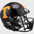 Helmets, Full Size Helmet: Tennessee Volunteers Speed Football Helmet <i>Dark Mode Black</i>