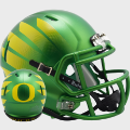 Helmets, Mini Helmets: Oregon Ducks NCAA Mini Speed Football Helmet <B>Painted w/Wing</B>