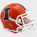 Helmets, Mini Helmets: Illinois Fighting Illini NCAA Mini Speed Football Helmet <i>Orange</i>